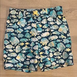 Kids Swim Trunks with Fish Pattern